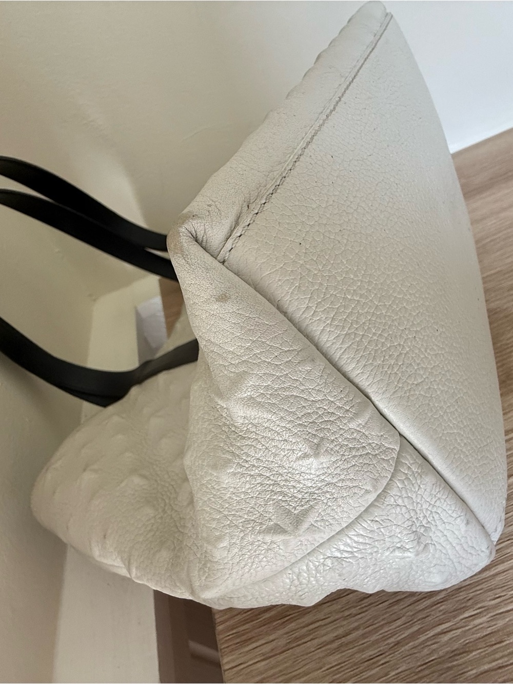 Jimmy Choo Grained Calfskin Embossed Star Small Sofia Tote Chalk - Picture 13 of 16